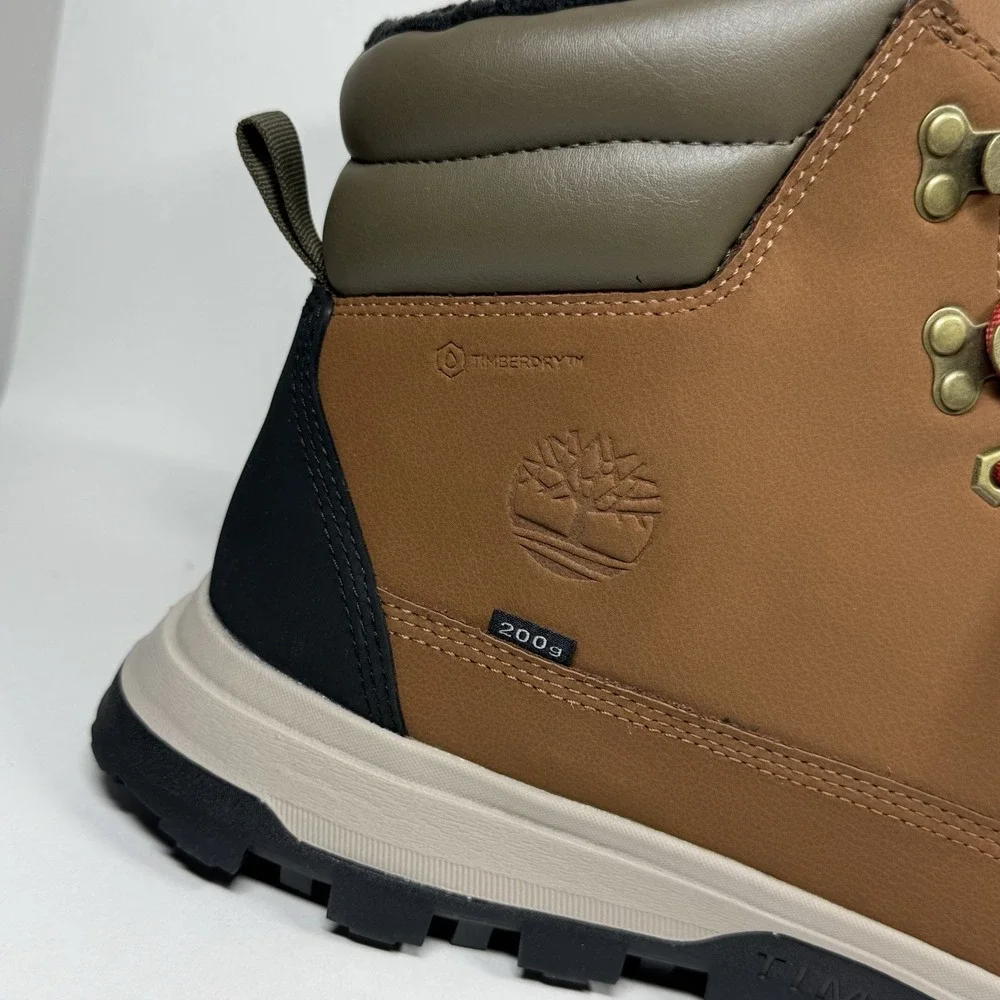 NEW Timberland Men's Size US 12 Rust Leather Treeline Waterproof Insulated Boots